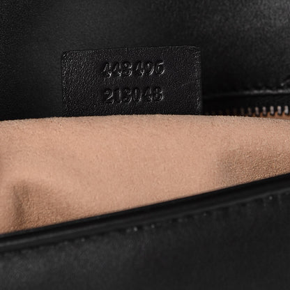 Gucci Calfskin Matelasse Medium GG Marmont Shoulder Bag Black 7 of 7