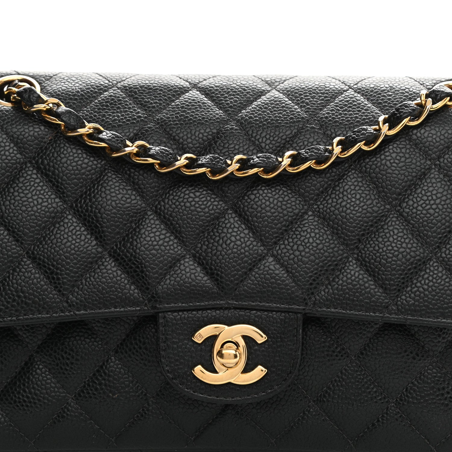 Chanel Caviar Quilted Medium Double Flap Black 8 of 14