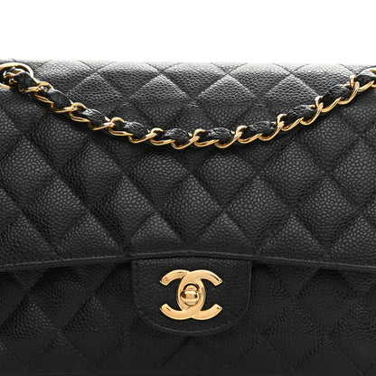 Chanel Caviar Quilted Medium Double Flap Black 8 of 14