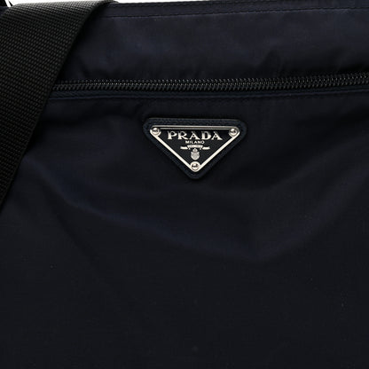 Prada Tessuto Nylon Saffiano Flat Messenger Bag Baltico 13 of 13