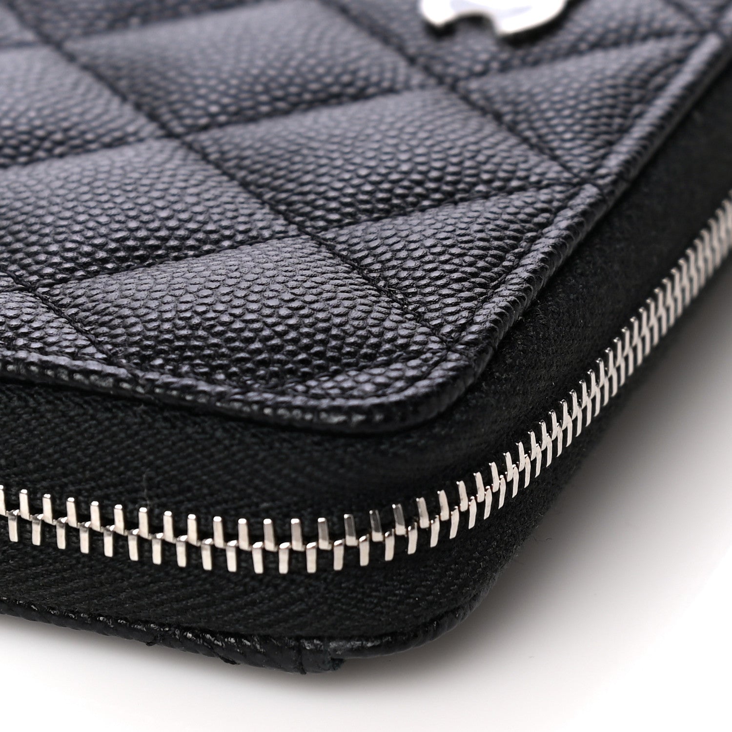 Chanel Caviar Quilted Medium Zip Around Wallet Black 13 of 15