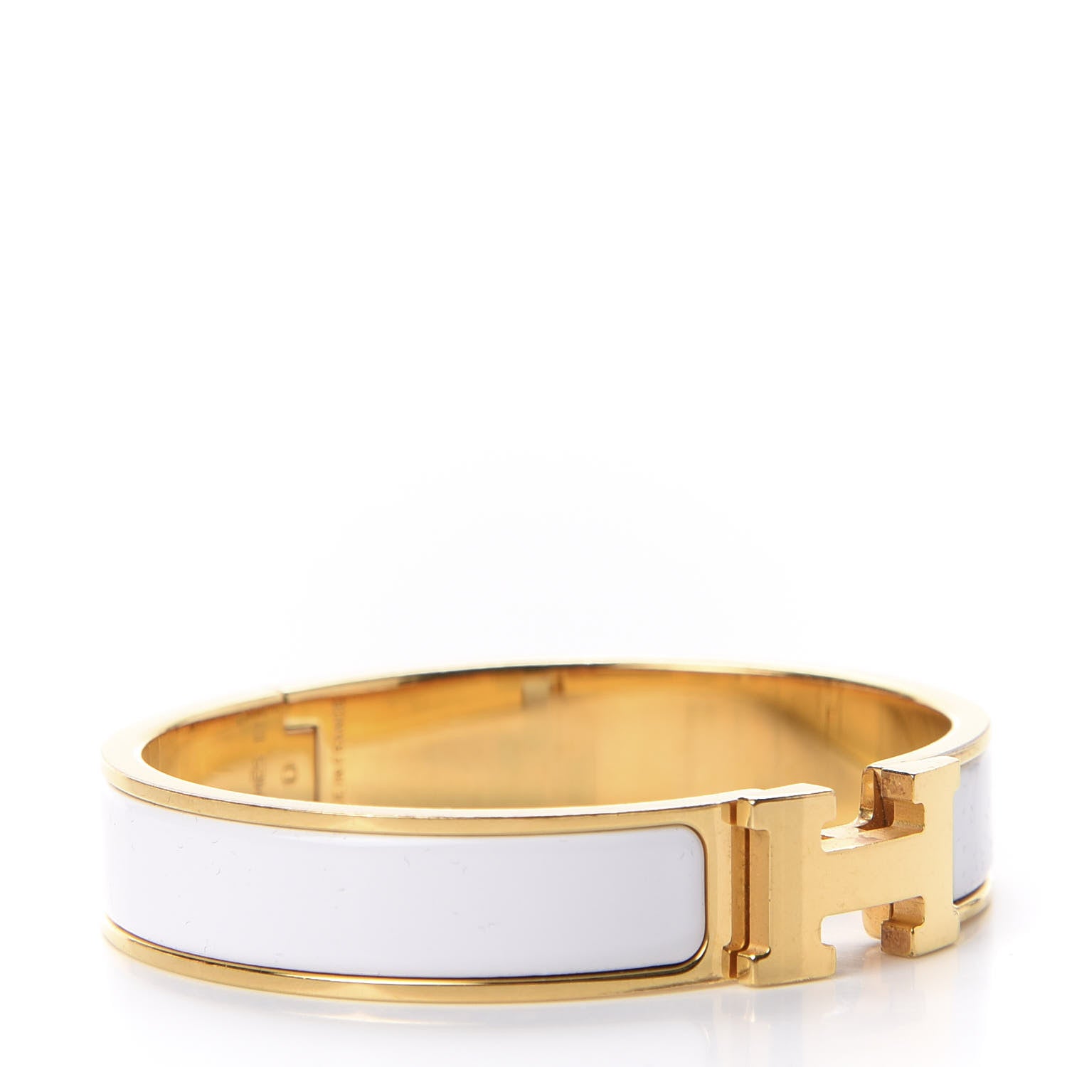 Hermes Enamel Narrow Clic Clac H Bracelet PM White 5 of 8