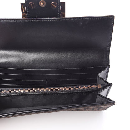 Fendi Zucchino Forever Continental Wallet Black Moro 4 of 5