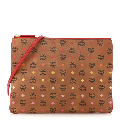 MCM Skyoptic Visetos Mini Crossbody Pouch Spectrum Diamond Cognac Red 1 of 12