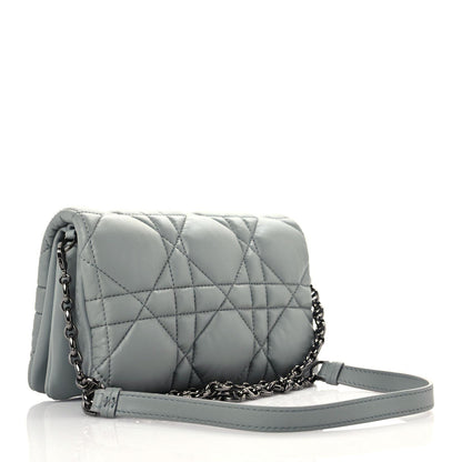 Christian Dior Calfskin Macrocannage Mini Caro Bag Grey 3 of 9
