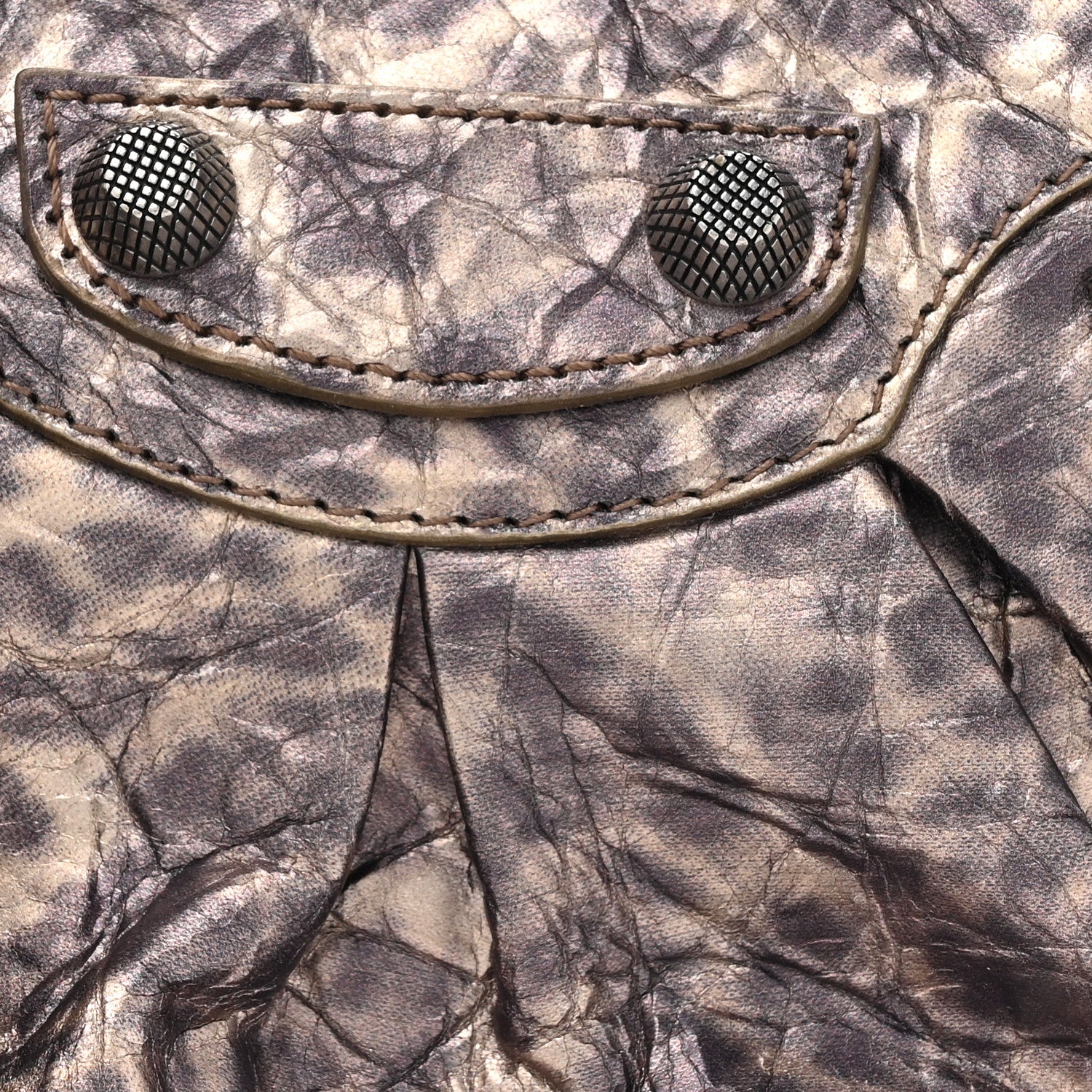 Balenciaga Metallic Agneau Arena Leopard Le Cagole Shoulder Bag XS Brown 8 of 10