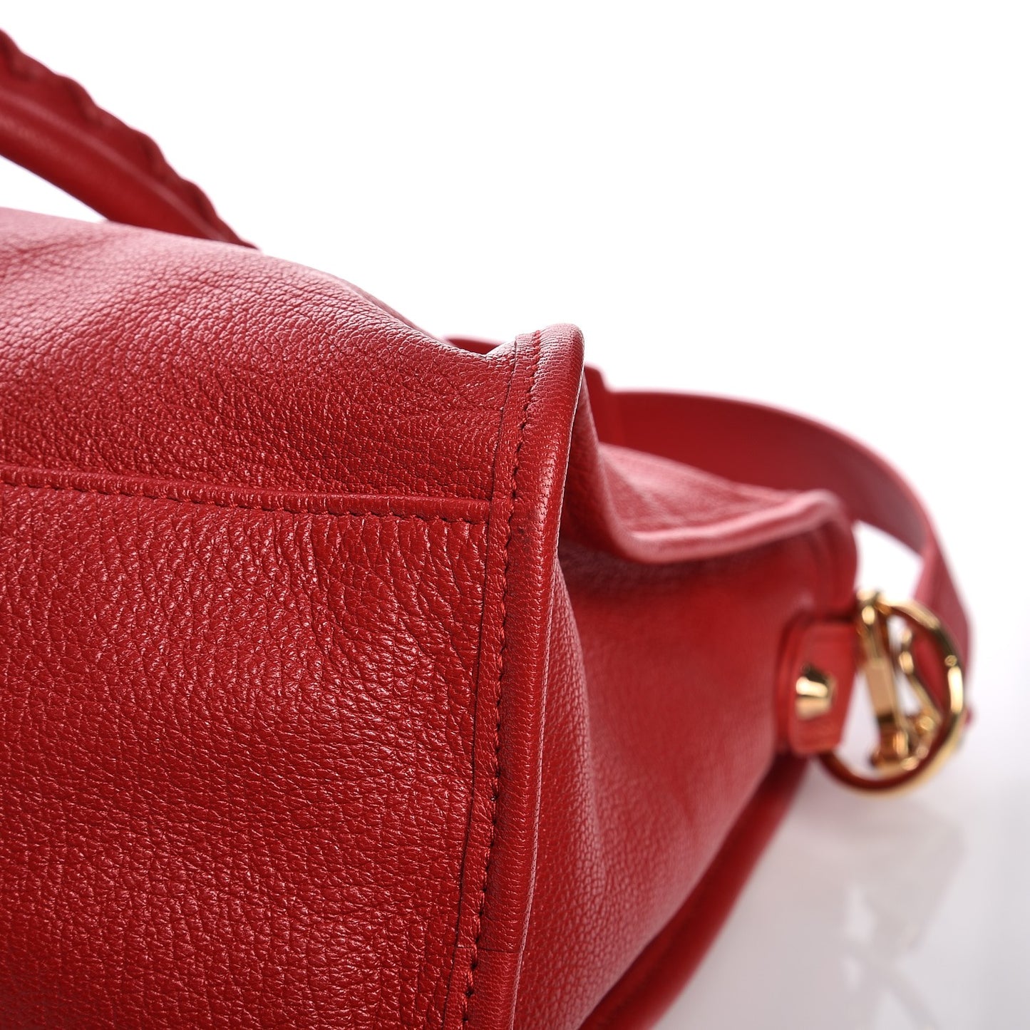 Chevre Gold Metallic Edge Hardware City Rouge Grenade