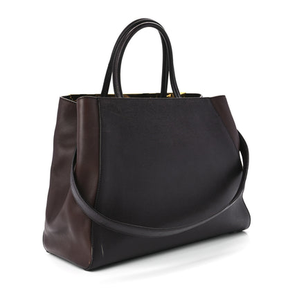 Fendi Vitello Elite Flamingo Regular 2Jours Tote Moro Marrone Nocciola 2 of 11