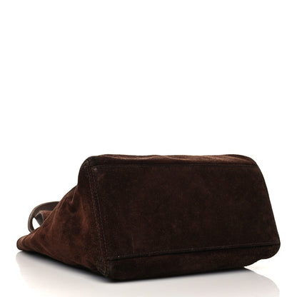 Chanel Suede CC Shoulder Bag Brown 4 of 9
