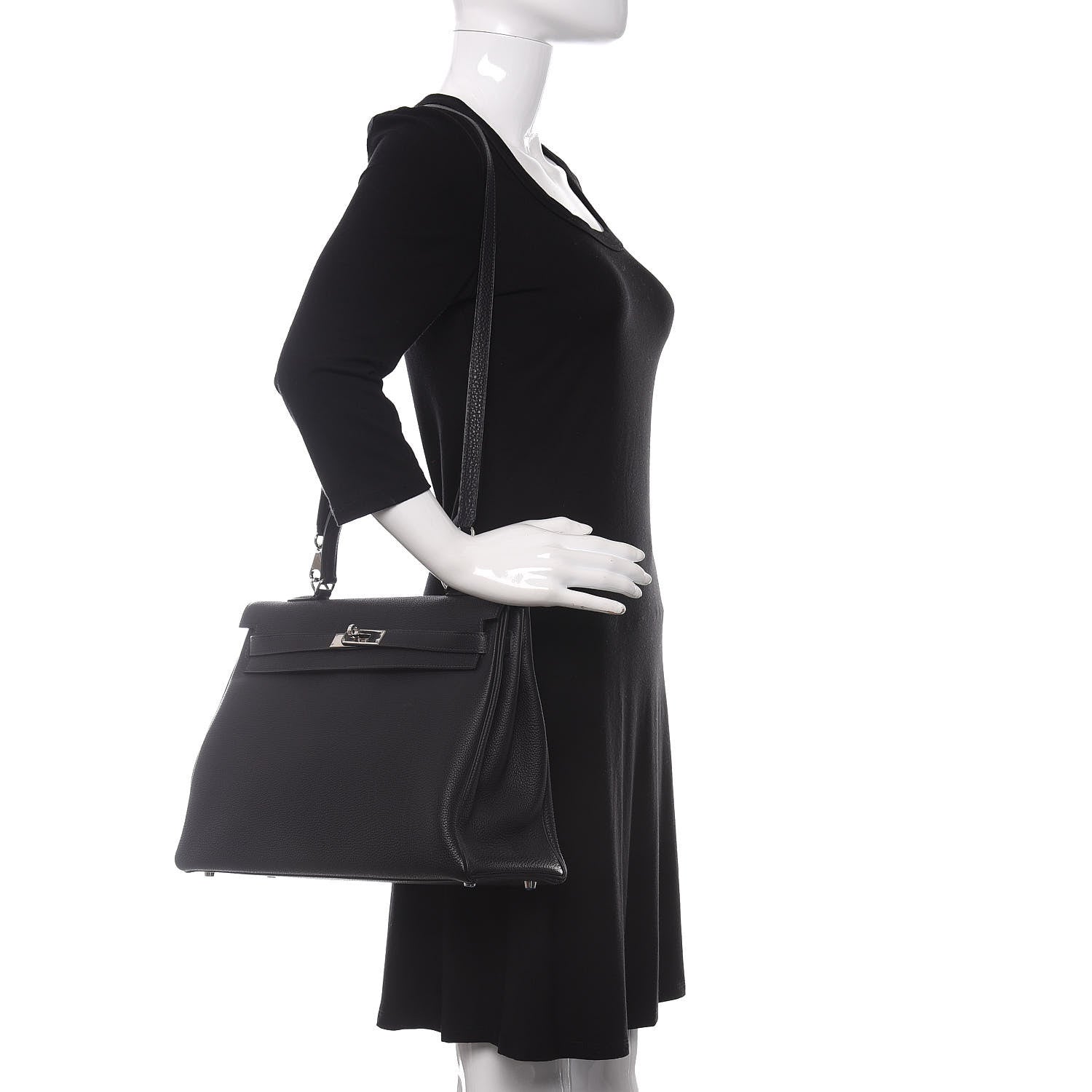 Hermes Togo Kelly Retourne 35 Bleu Nuit 2 of 11