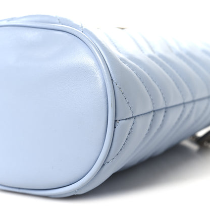 Gucci Calfskin Matelasse Mini GG Marmont 2.0 Bucket Bag Porcelain Light Blue 10 of 11