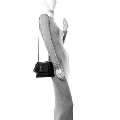 Saint Laurent Calfskin Medium Monogram Sunset Sunset Black 2 of 12