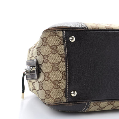 Gucci Monogram Small Princy Satchel Dark Brown 9 of 19