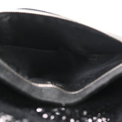 Stella McCartney Sequin Falabella Fold Over Clutch Black 7 of 12