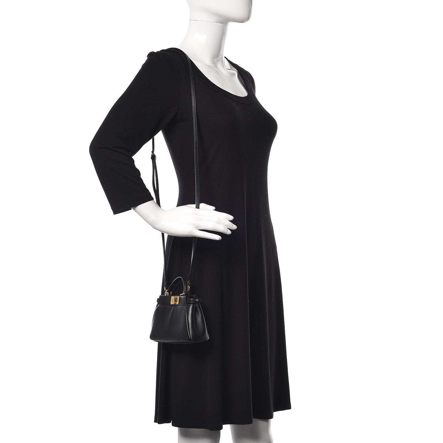 Nappa Micro Peekaboo Iconic Satchel Black
