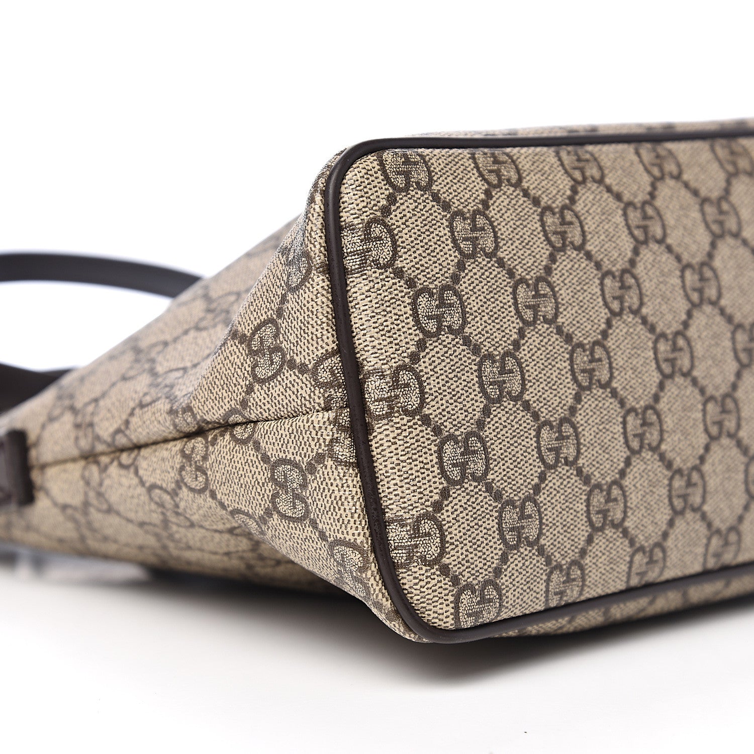 Gucci GG Supreme Monogram Small Zippered Tote Dark Brown 7 of 9