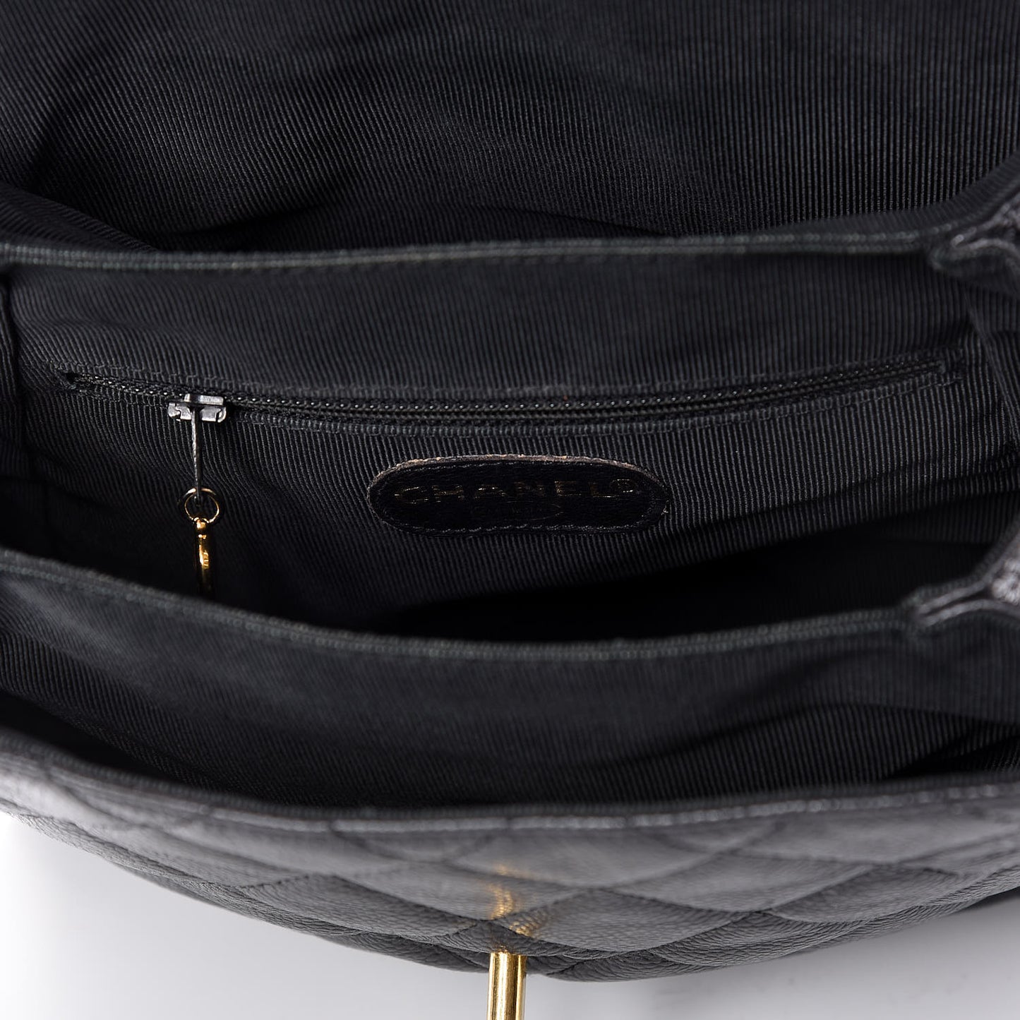 Caviar Quilted Backpack Black