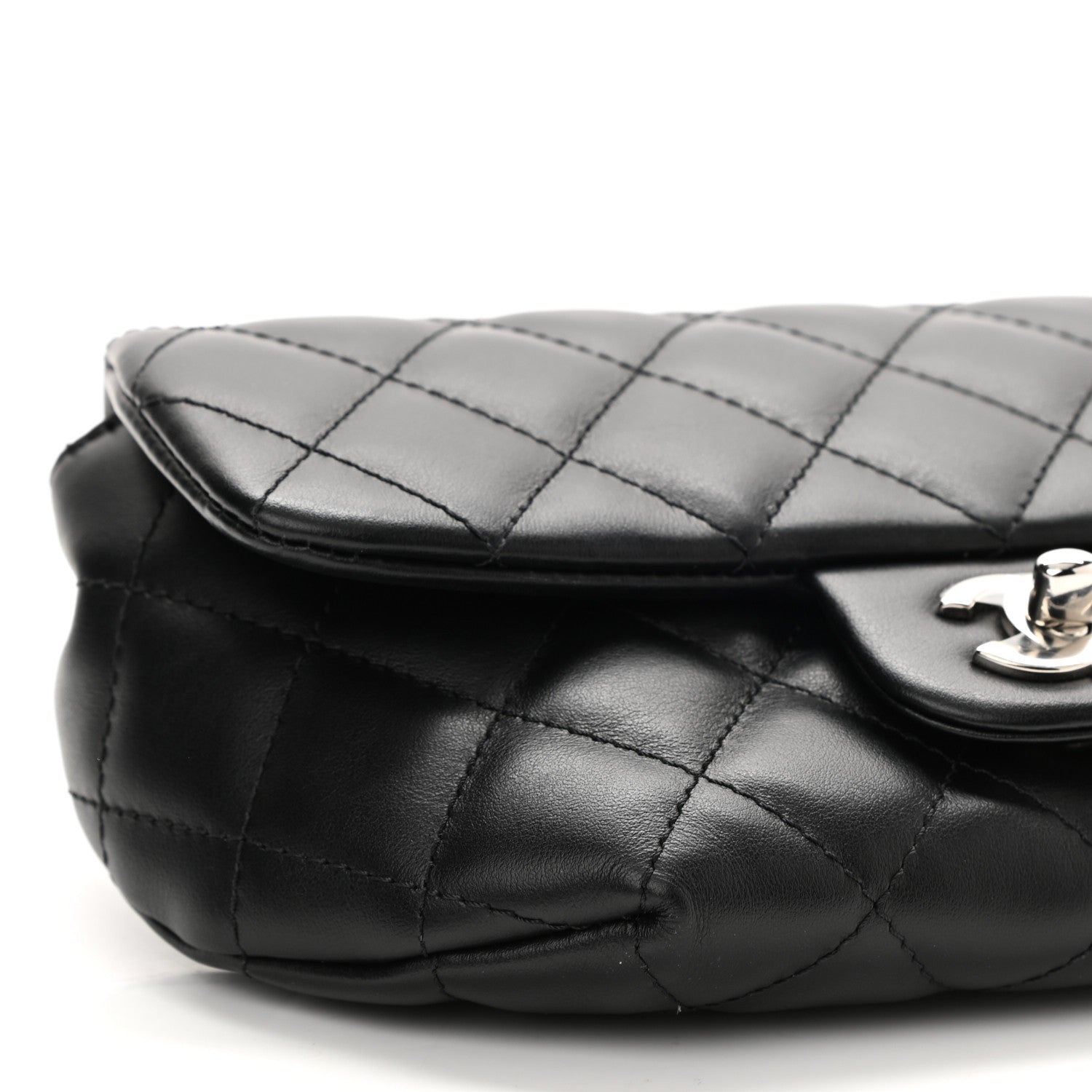 Chanel Calfskin Quilted CC Uniform Flap Belt Bag Black 10 of 11