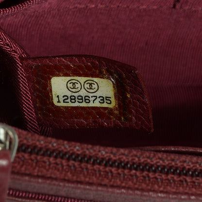 Chanel Caviar Half Moon Wallet On Chain WOC Bordeaux 7 of 9