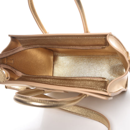Celine Laminated Lambskin Nano Luggage Gold 5 of 10
