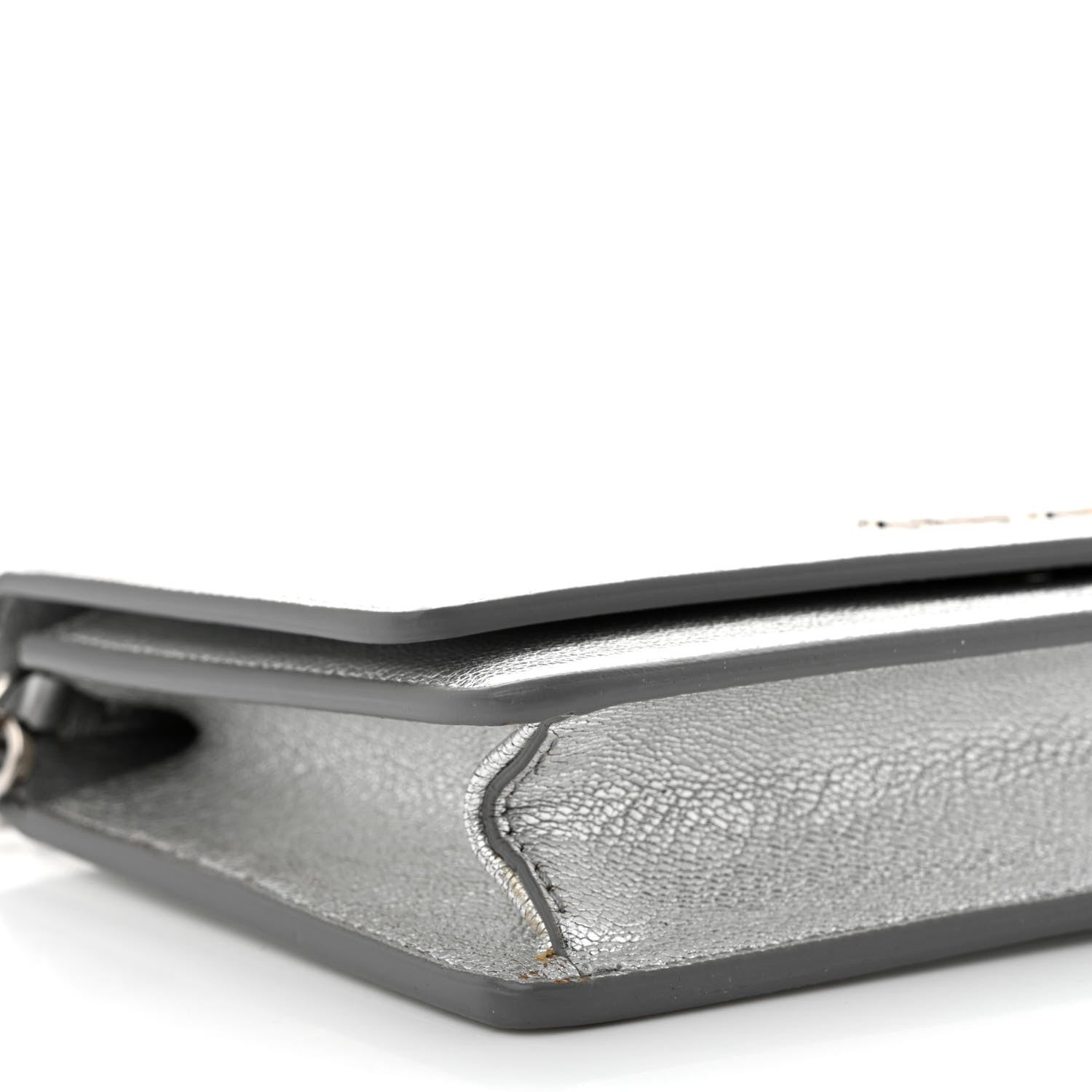 Givenchy Metallic Calfskin Pandora Chain Wallet Silver 10 of 13