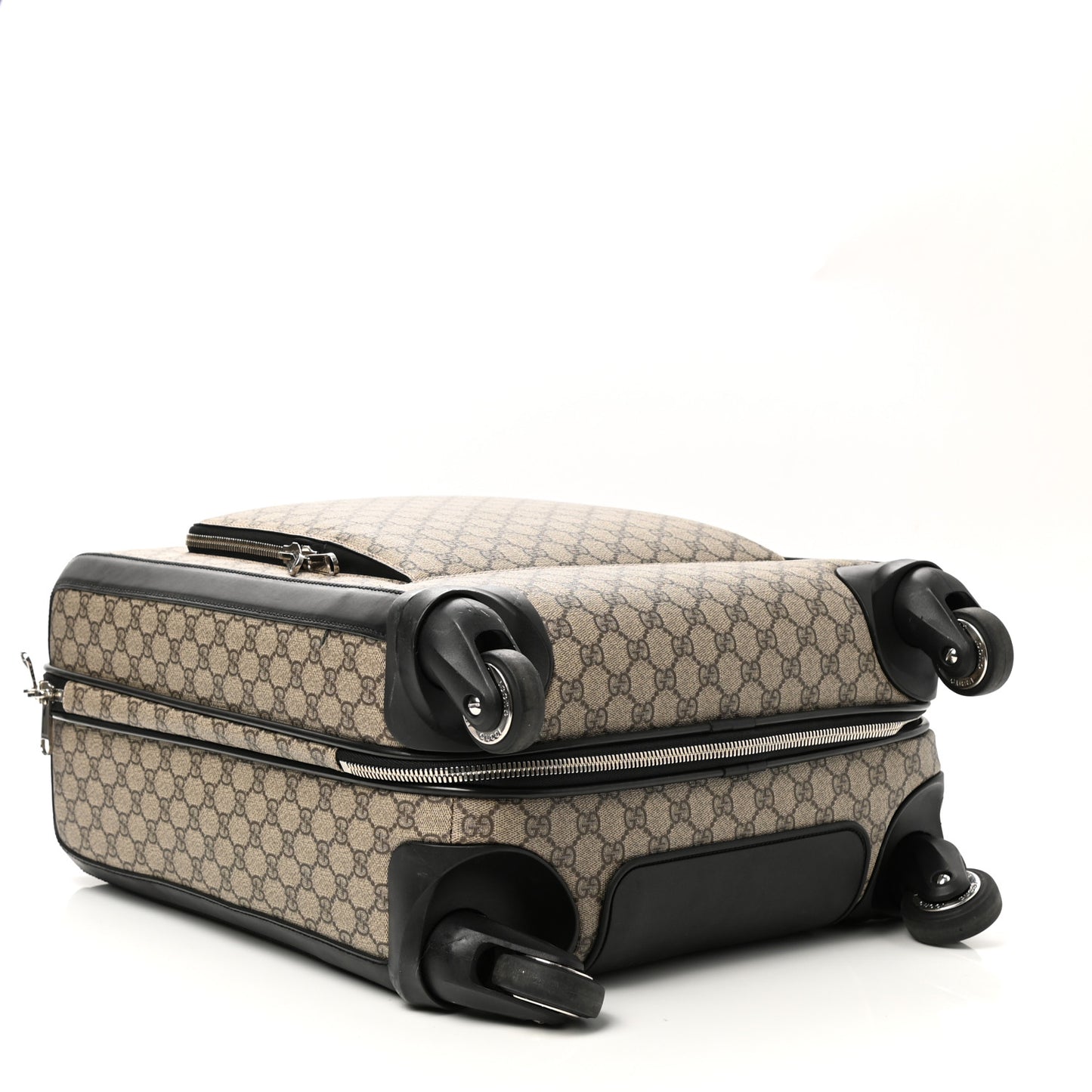 GG Supreme Monogram Calfskin Carry On Trolley Beige Ebony Black