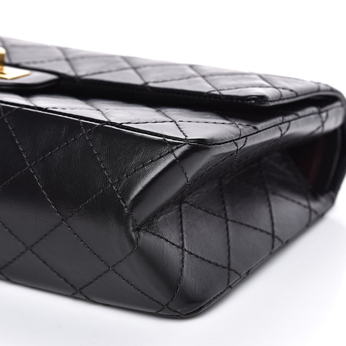 Aged Calfskin Quilted 2.55 Reissue 226 Flap Black
