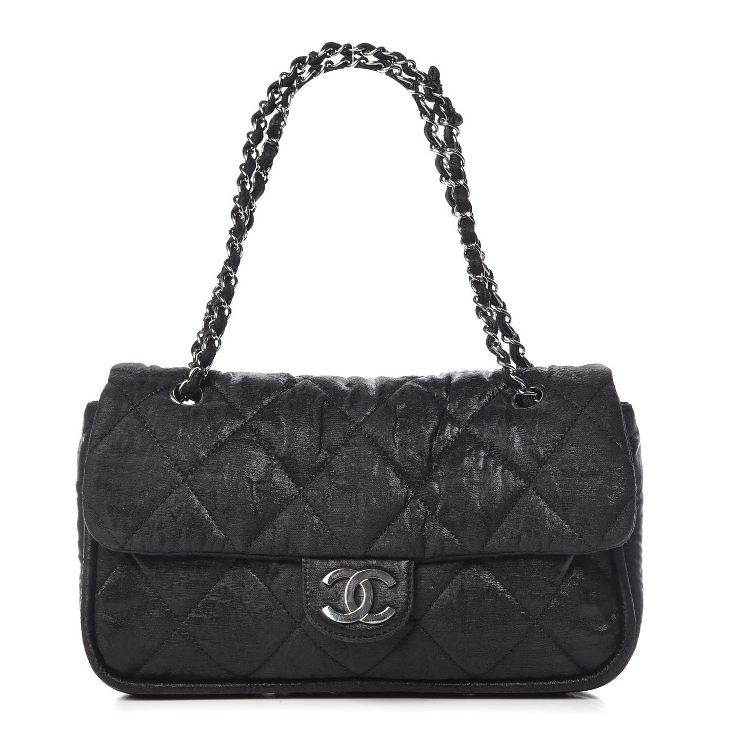 Coated Canvas Quilted Le Marais Flap Black