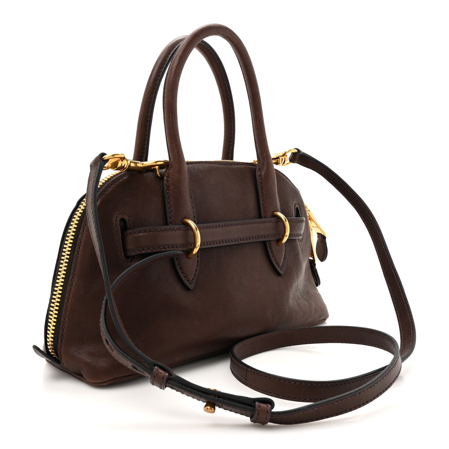 Miu Miu Nappa Aviator Small Aventure Bag Radica 3 of 11