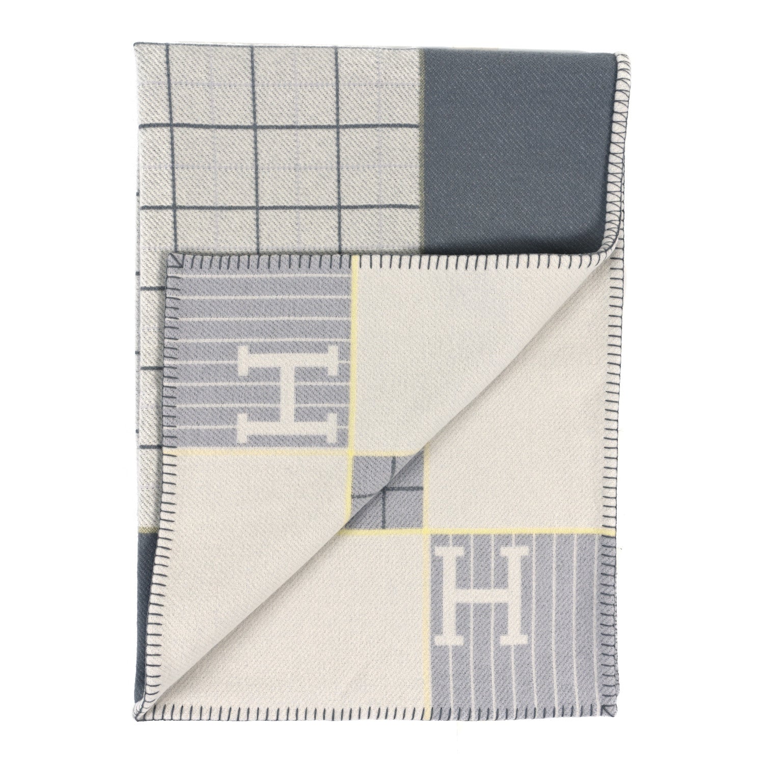 Hermes Wool Cashmere Avalon Cabriole Blanket Gris Perle 2 of 3