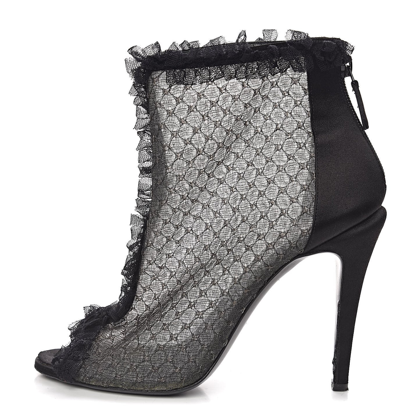 Lace Mesh Booties 39 Black