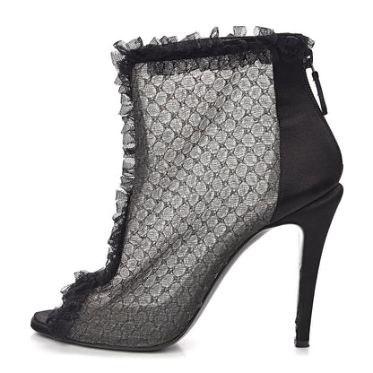 Chanel Lace Mesh Booties 39 Black 1 of 10