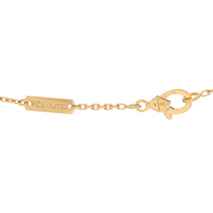 Van Cleef & Arpels 18K Yellow Gold Mother of Pearl Vintage Alhambra Pendant Necklace 4 of 4