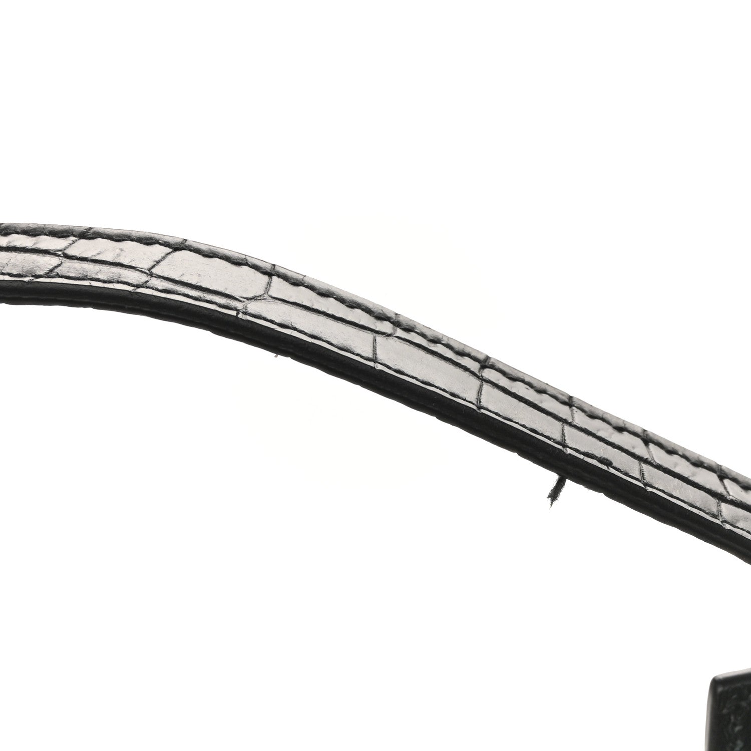 Saint Laurent Calfskin Crocodile Embossed Nano Sac De Jour Black 11 of 12