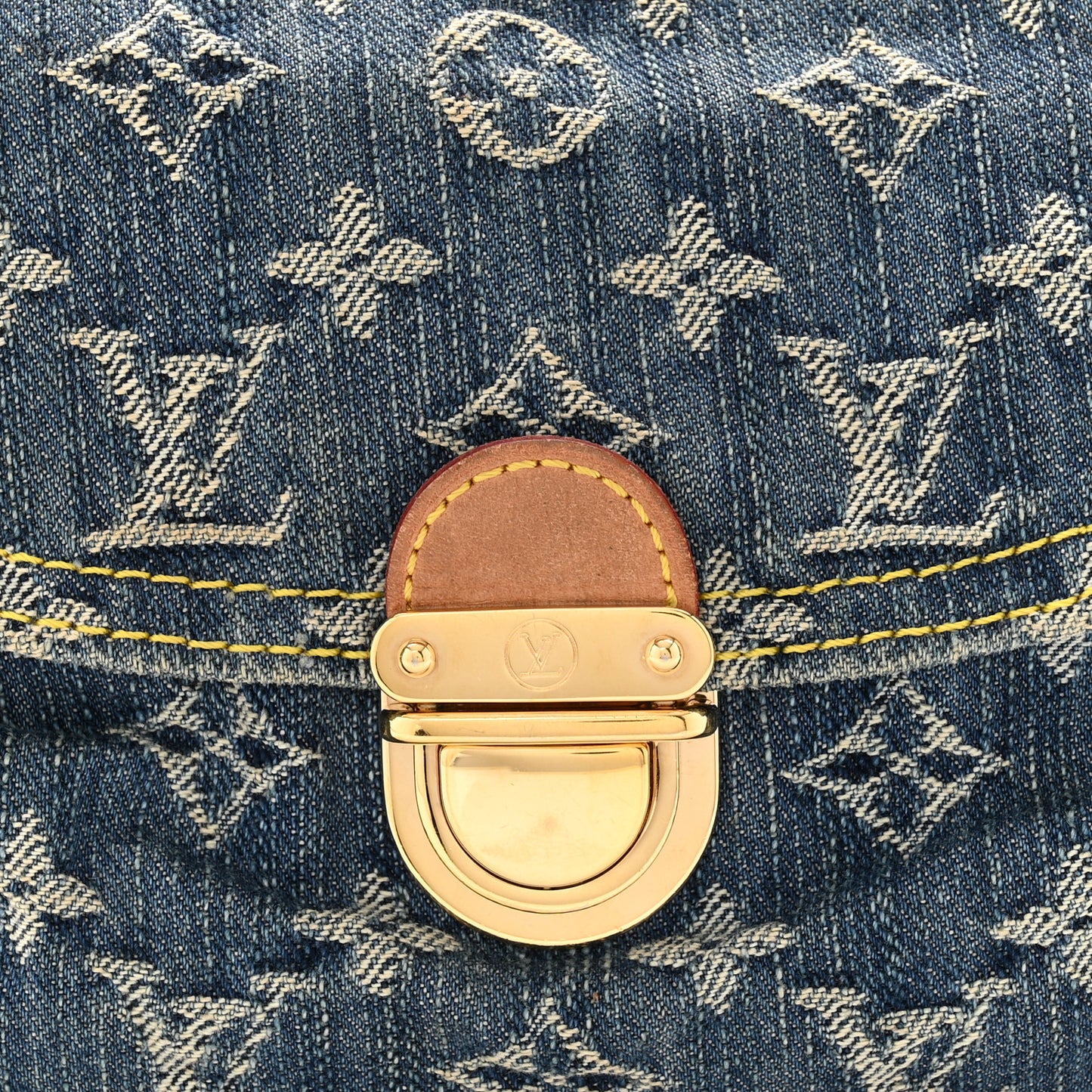 Monogram Denim Mini Pleaty Blue