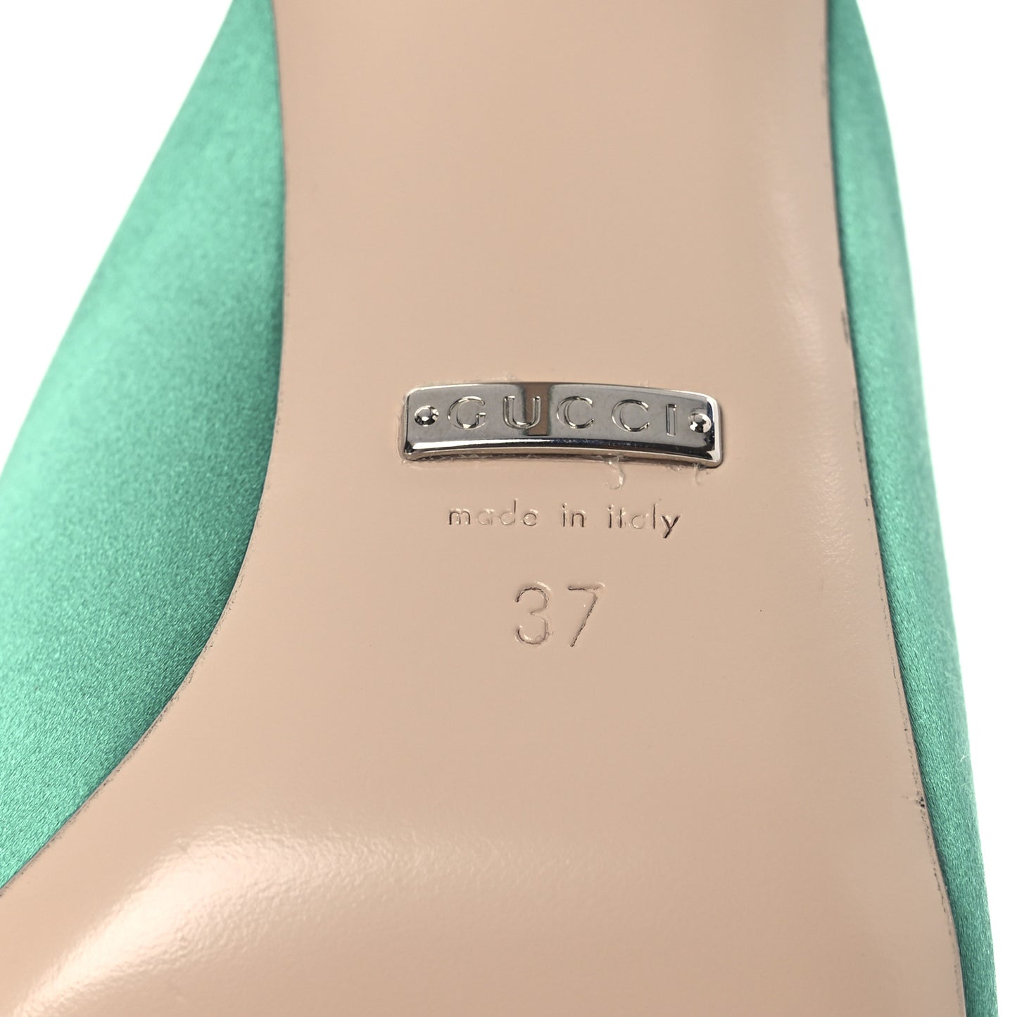 Raso Seta Malaga Kid Crystal Horsebit Sandals 37 Jade Caribbean Green