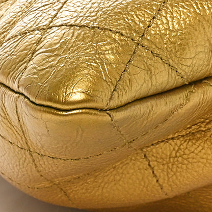 Chanel Metallic Calfskin Quilted Small Drawstring Bag Gold 10 of 10