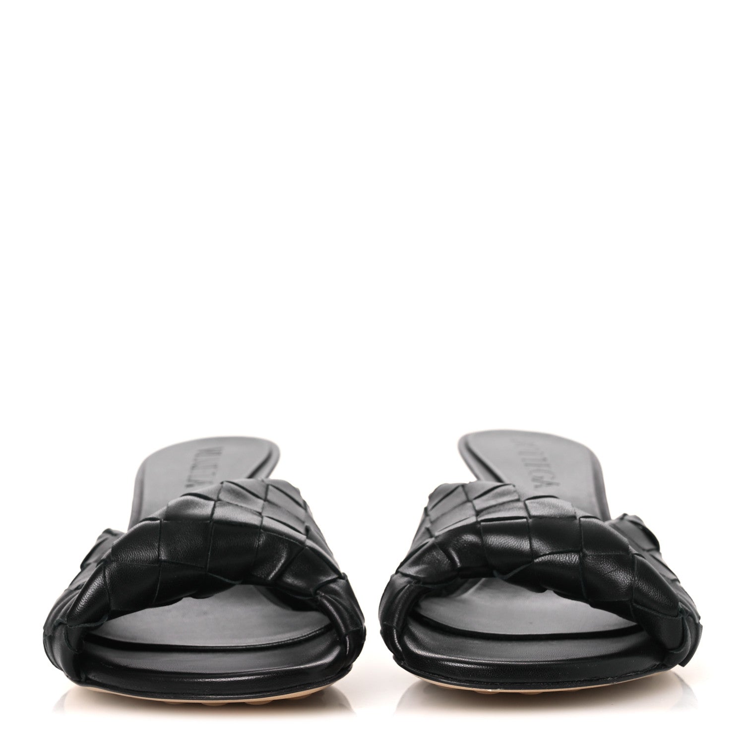 Bottega Veneta Nappa Intrecciato Blink Mule Sandals 39.5 Black 3 of 10