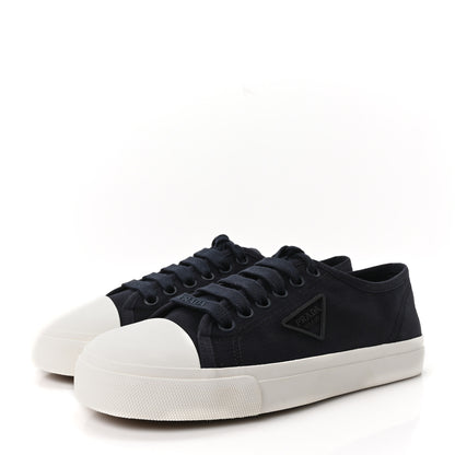 Prada Drill Nylon Triangle Logo Sneakers 41 Navy 4 of 9