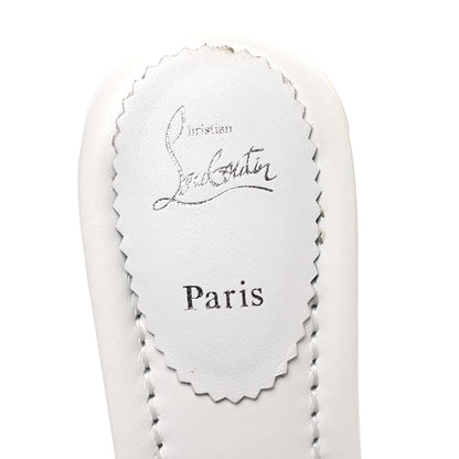 Christian Louboutin Nappa Jane 85 Mule Sandal Pumps 38 White 9 of 10