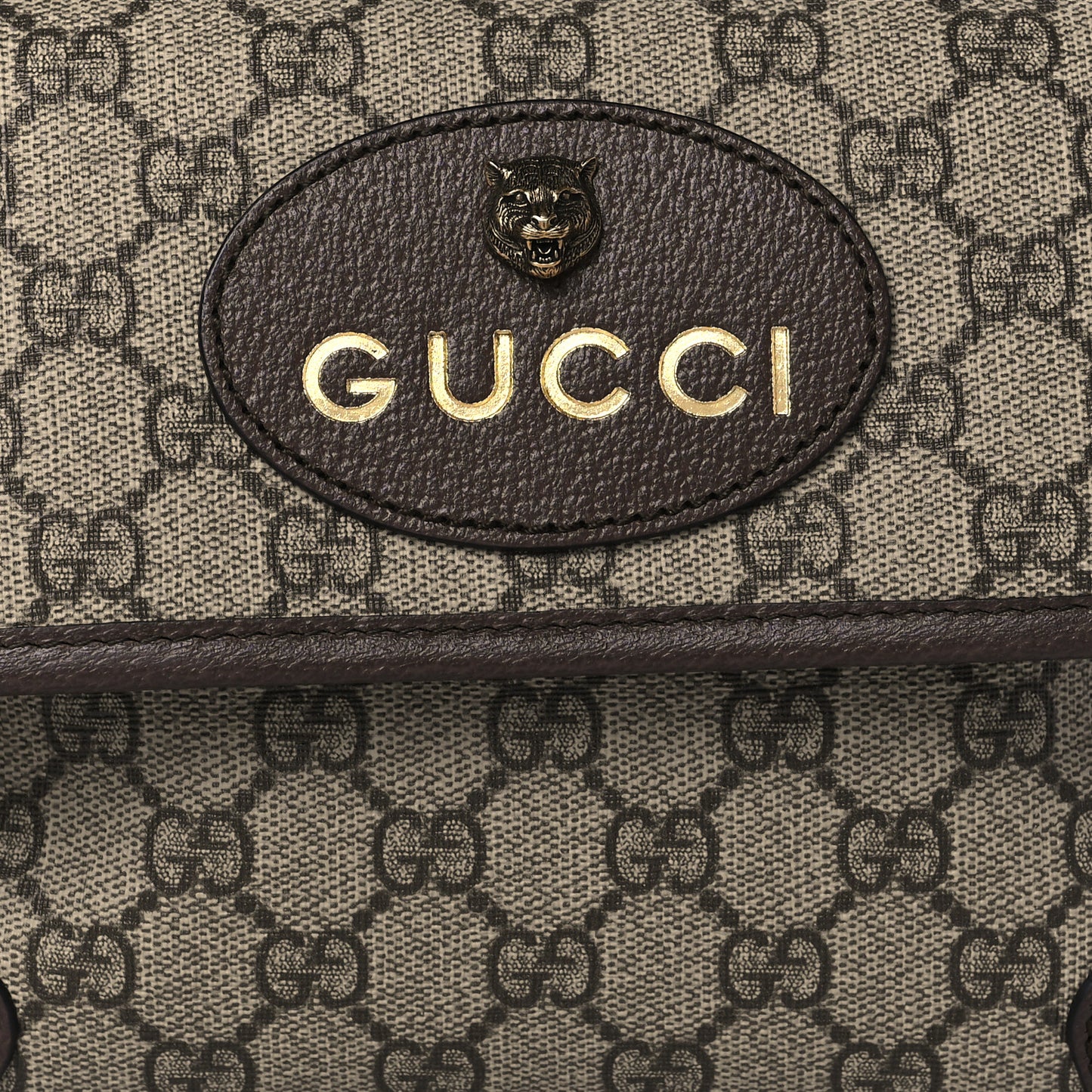 GG Supreme Monogram Web Small Neo Vintage Double Flap Messenger Bag Beige New Acero