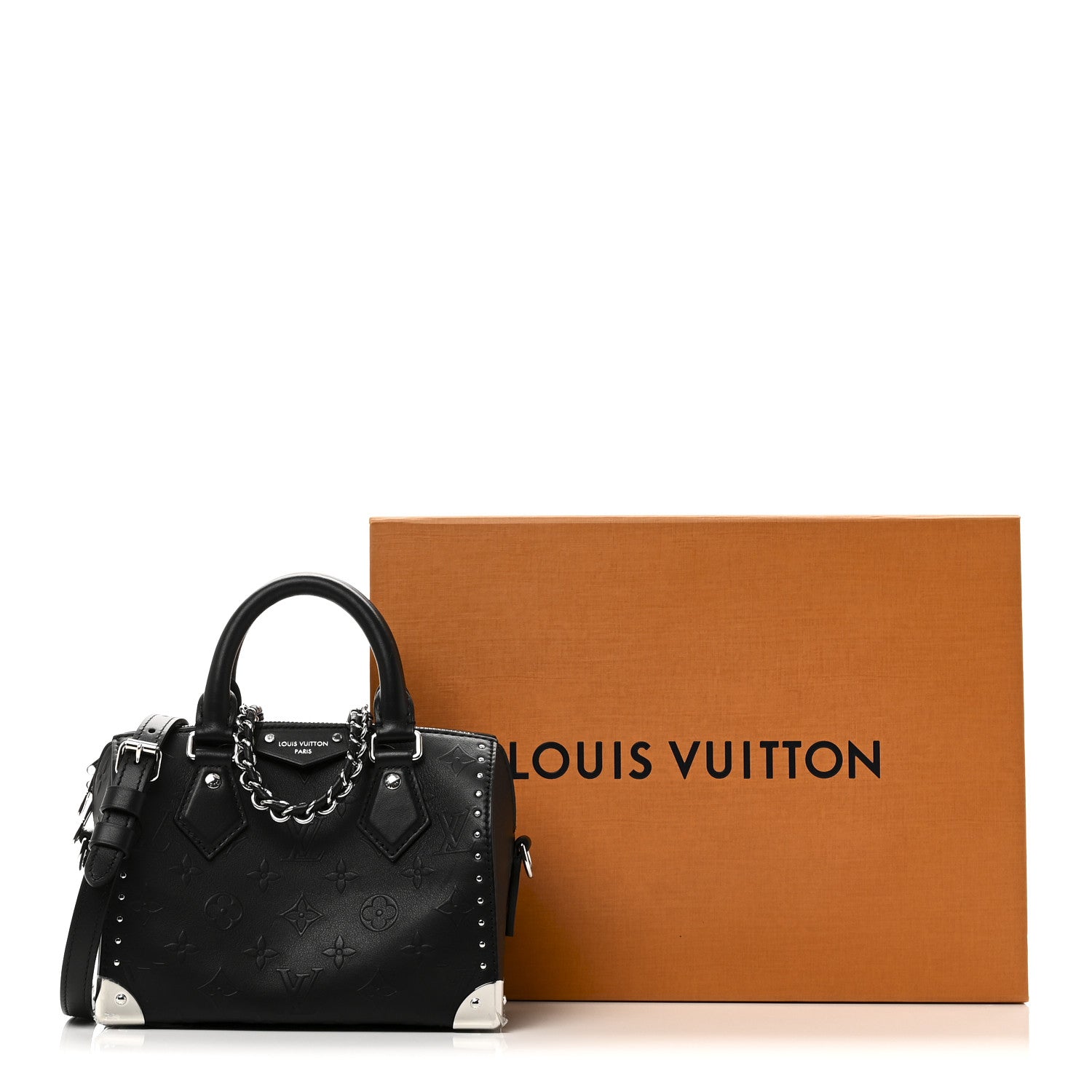 Louis Vuitton Calfskin Monogram Bold Speedy Trunk 20 10 of 10
