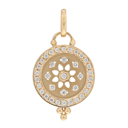 Temple St. Clair 18K Yellow Gold Diamond Mandala Cutout Pendant 1 of 5