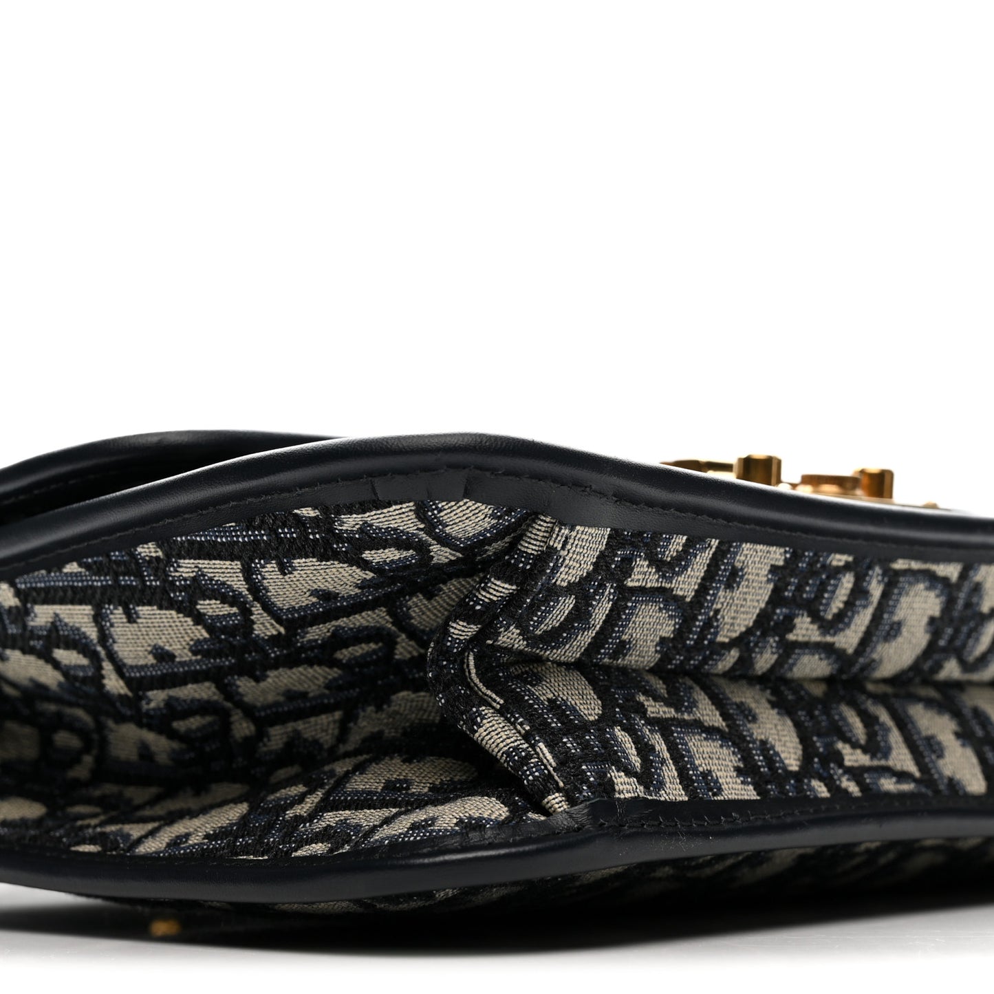 Oblique Small DiorAddict Flap Bag Navy Blue