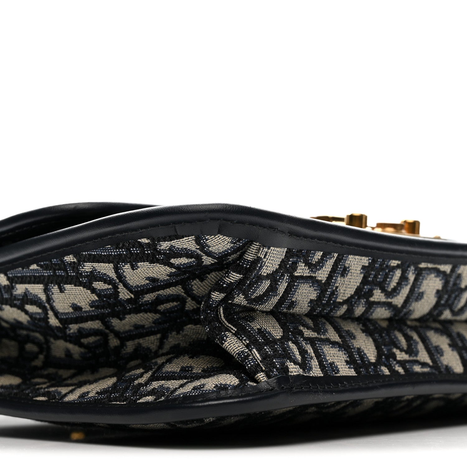 Christian Dior Oblique Small DiorAddict Flap Bag Navy Blue 9 of 12