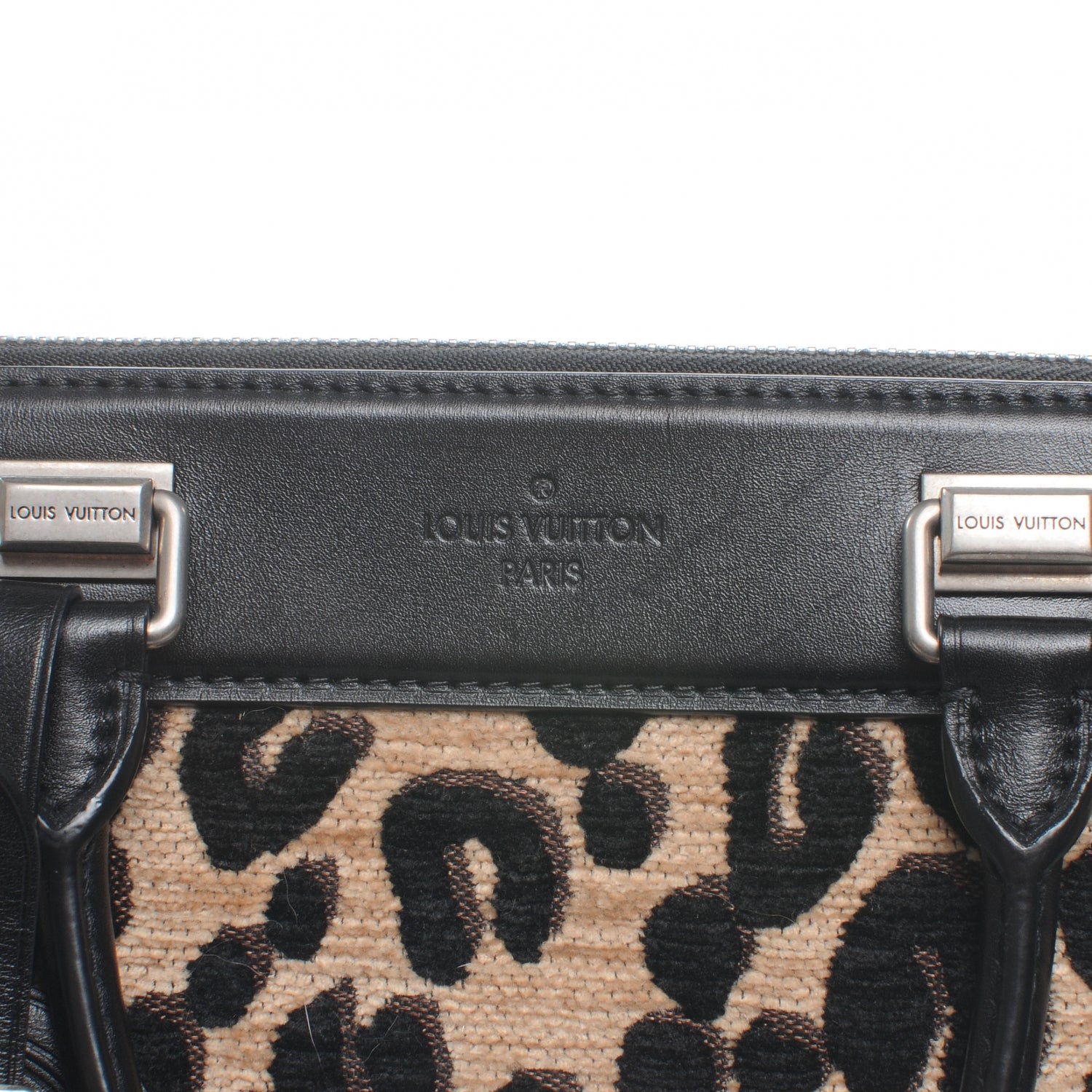 Louis Vuitton Jacquard Velvet Leopard Print Stephen Sprouse Speedy 6 of 9
