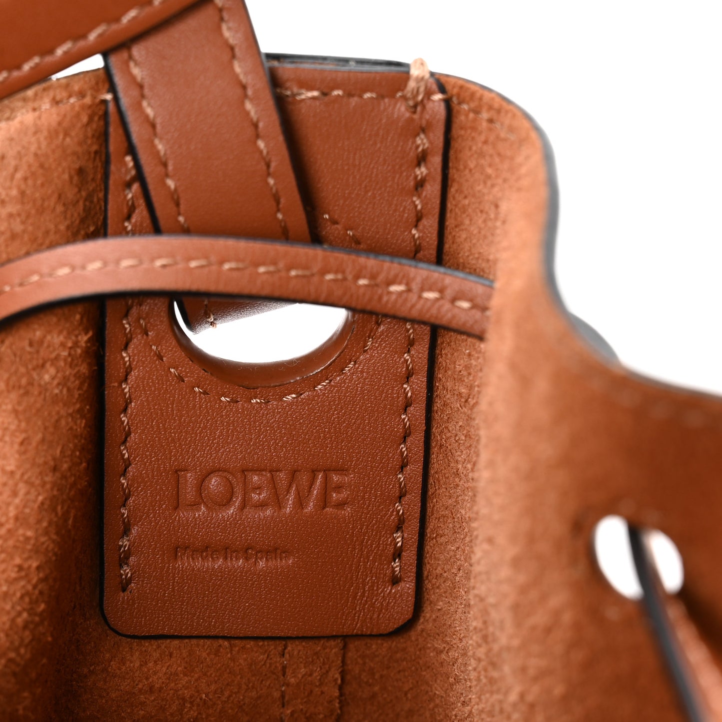 Calfskin Mini Balloon Bucket Bag Tan