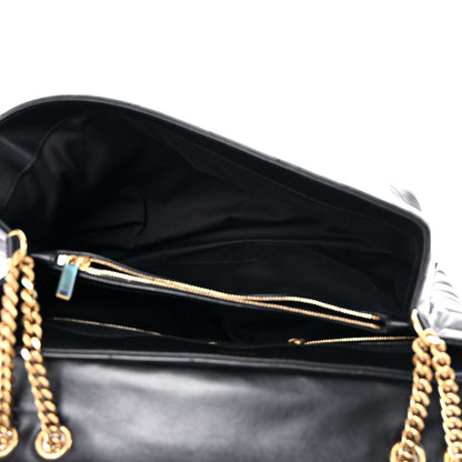 Saint Laurent Calfskin Y Quilted Monogram Large Loulou Chain Satchel Black 5 of 17