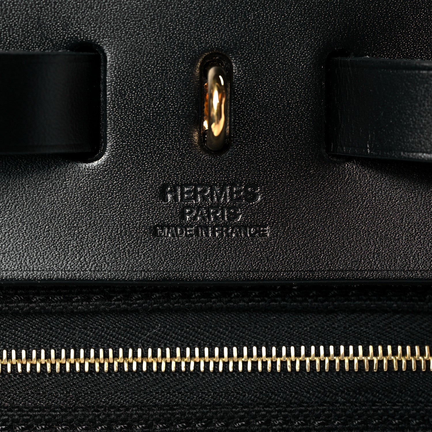 Hermes Military Toile Vache Hunter Herbag Zip Retourne 31 PM Black 6 of 11