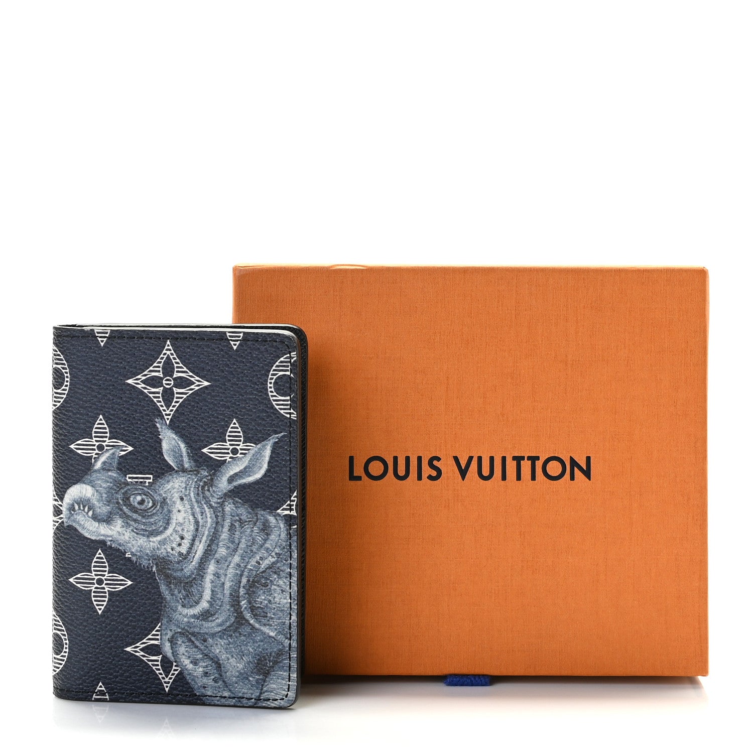 Louis Vuitton Savane Monogram Chapman Rhinoceros Pocket Organizer Encre 8 of 8